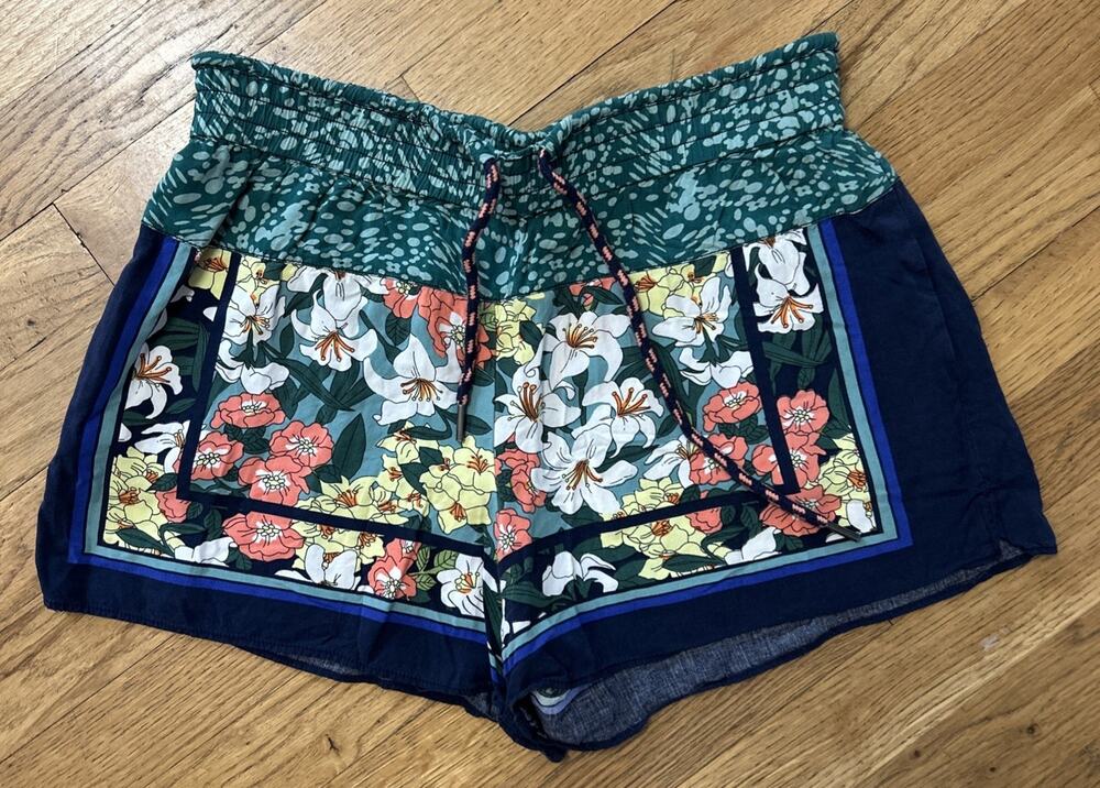 Women’s HEI HEI Floral Lotus Drawstring Waist Shorts Size S *A4